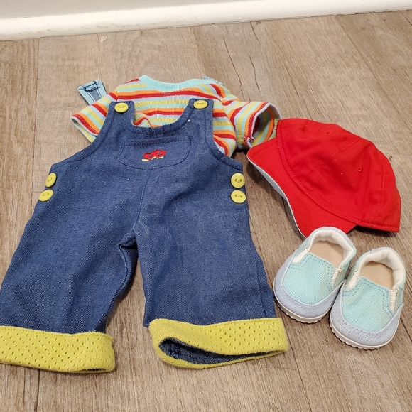 Bitty Baby Demin overalls outfit boy good condition - Picture 2 of 2